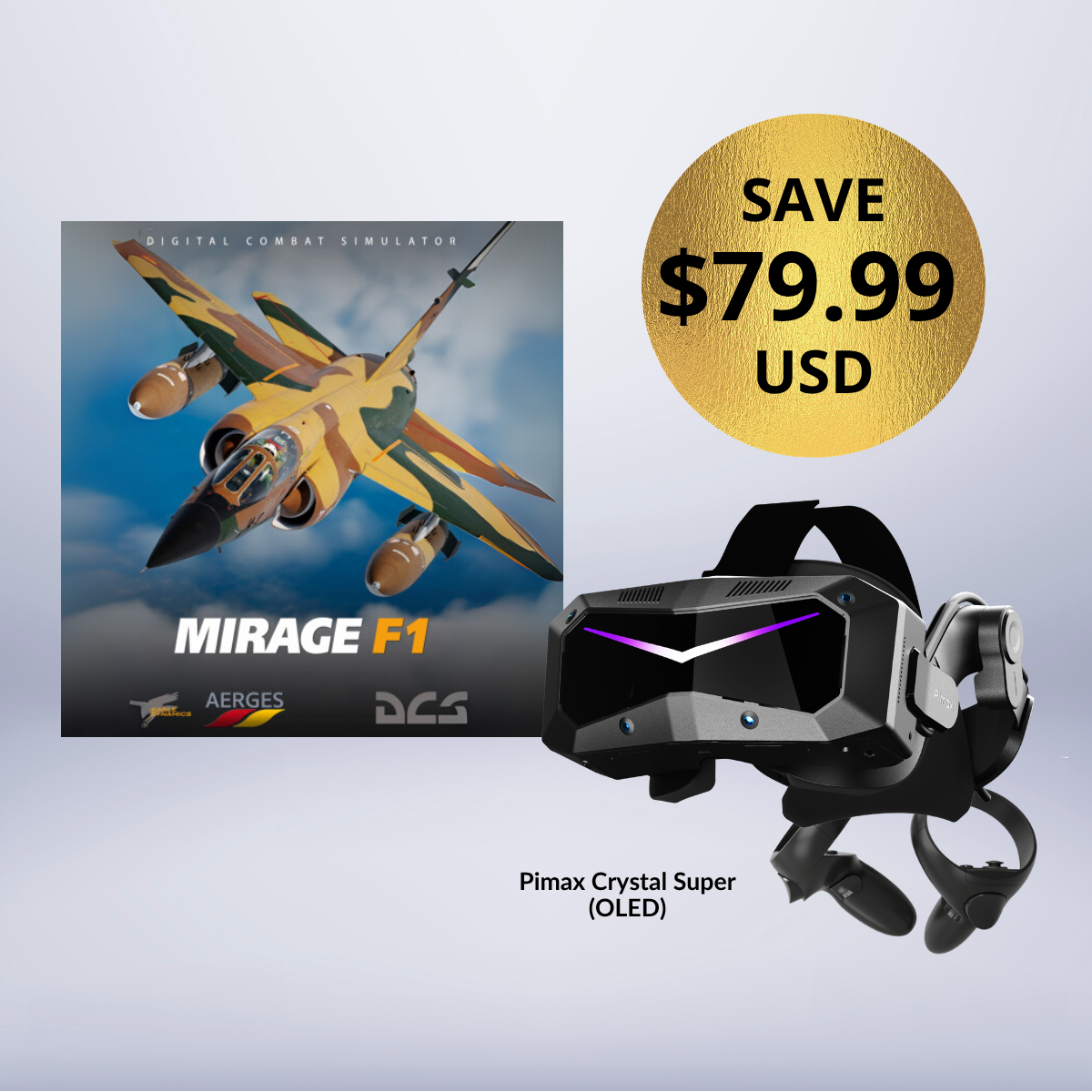 Pimax Crystal Super 8K Micro-OLED + Free Mirage F1 Addons Bundle