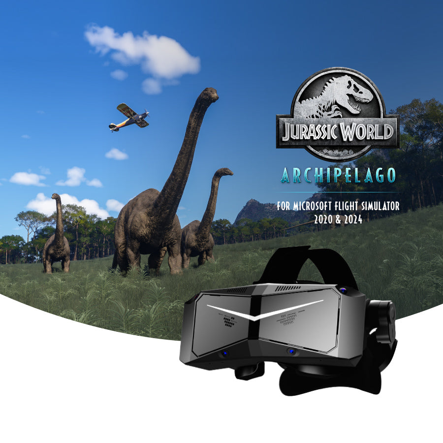 Pimax x Orbx: حزمة Jurassic World: Archipelago