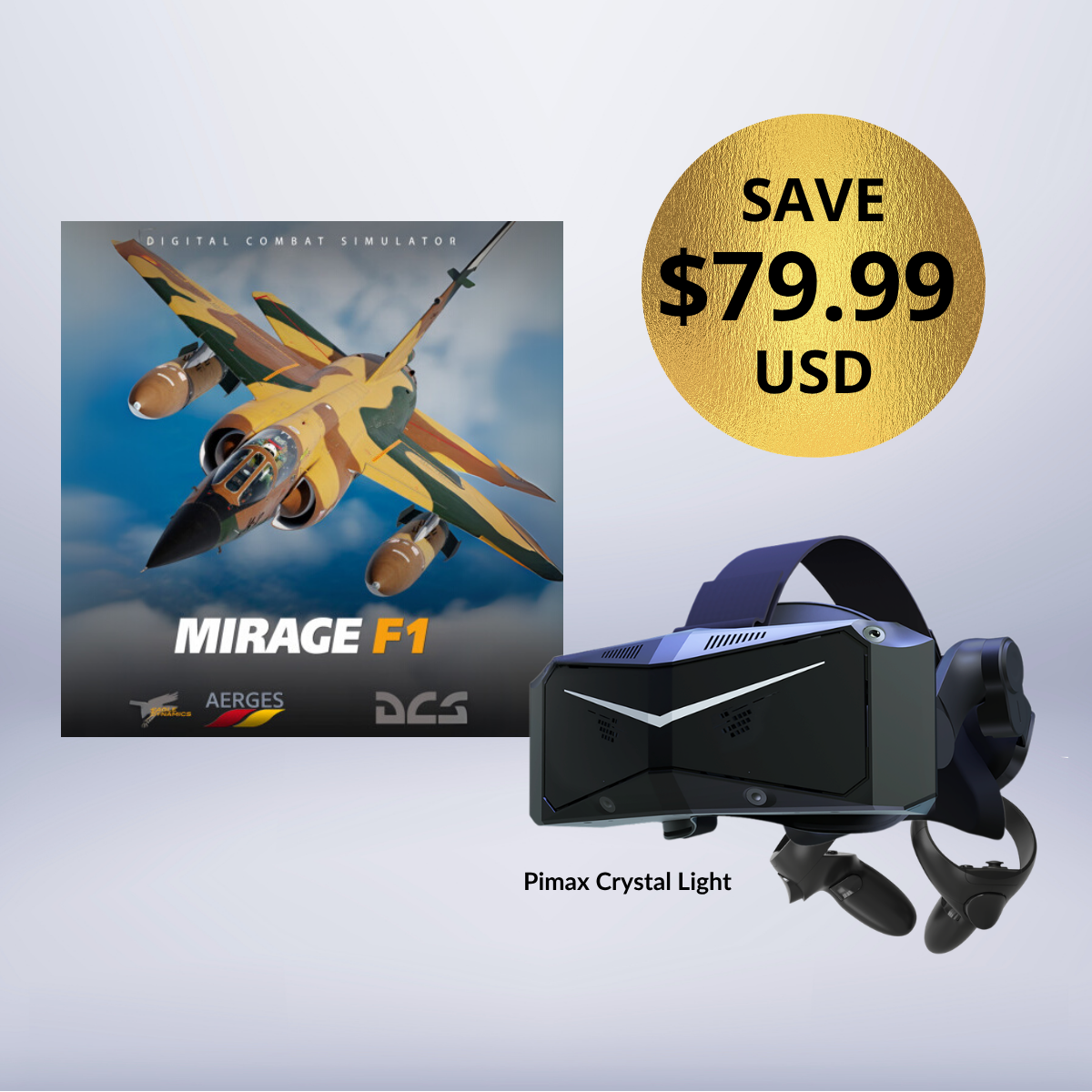حزمة Pimax Crystal Light مع إضافات Mirage F1 مجانية