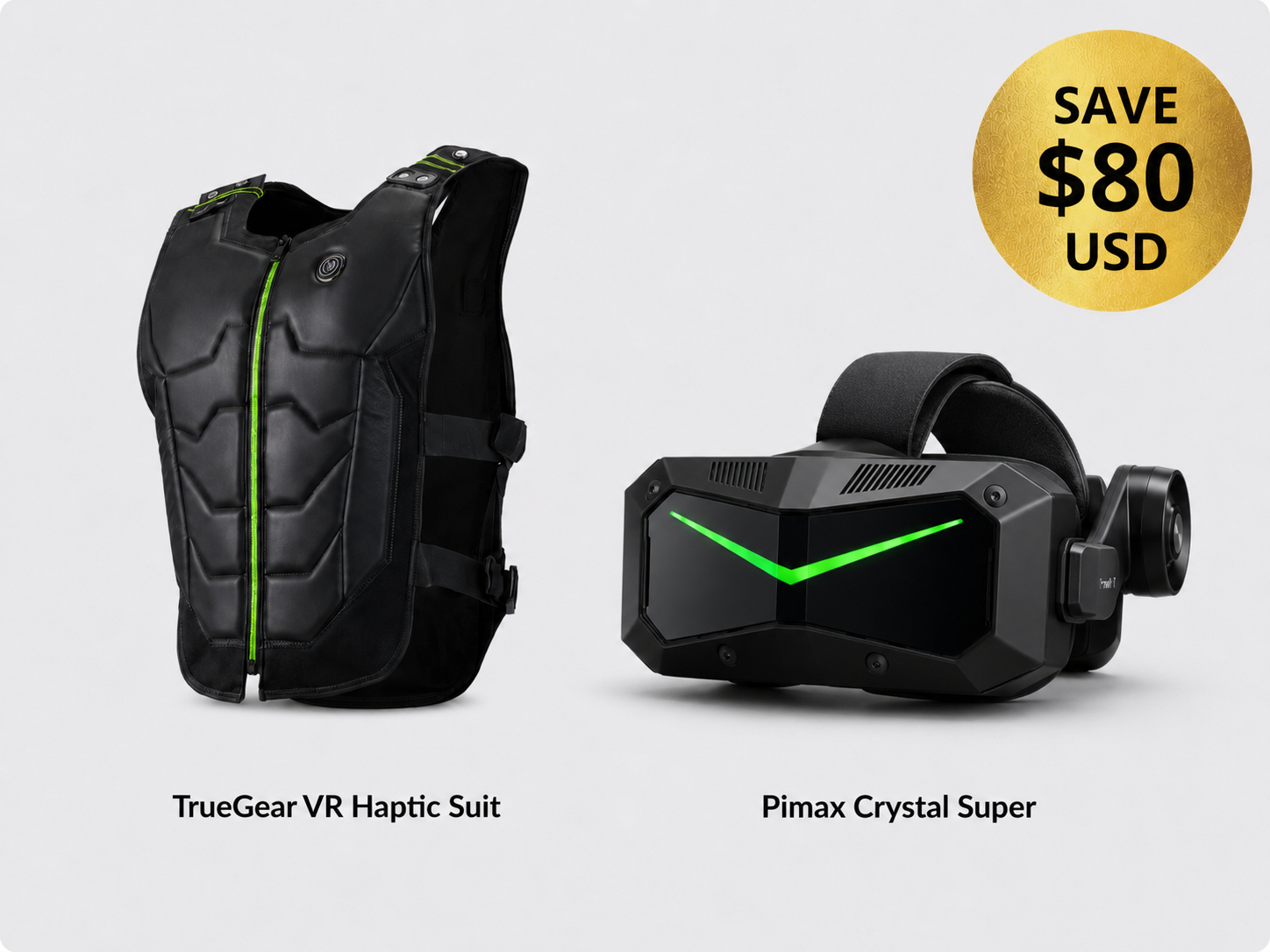 Pimax headset X $80 True Gear VR Haptic Suit Voucher