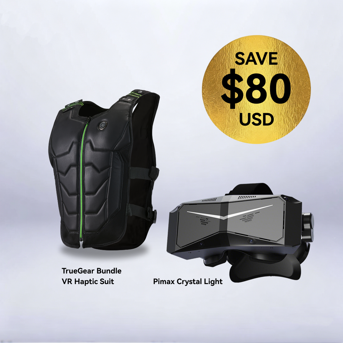 Pimax headset X $80 True Gear VR Haptic Suit Voucher
