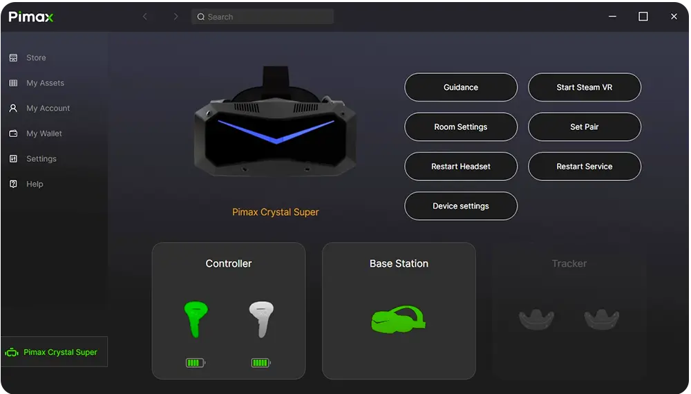 Pimax Play software interface